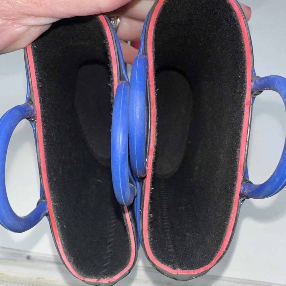 Marvel Spiderman Web Eyes‎ red Blue Rimmed Rain boots Kids Size 9/10